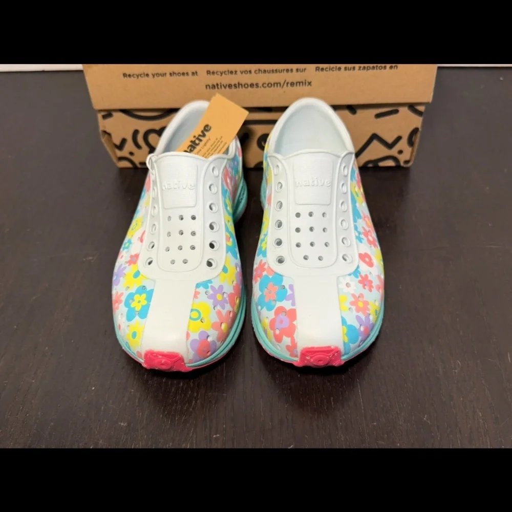 Native Robbie Sugarlite Print Shoes Multicolor Pastel Daisy Little Kids C11